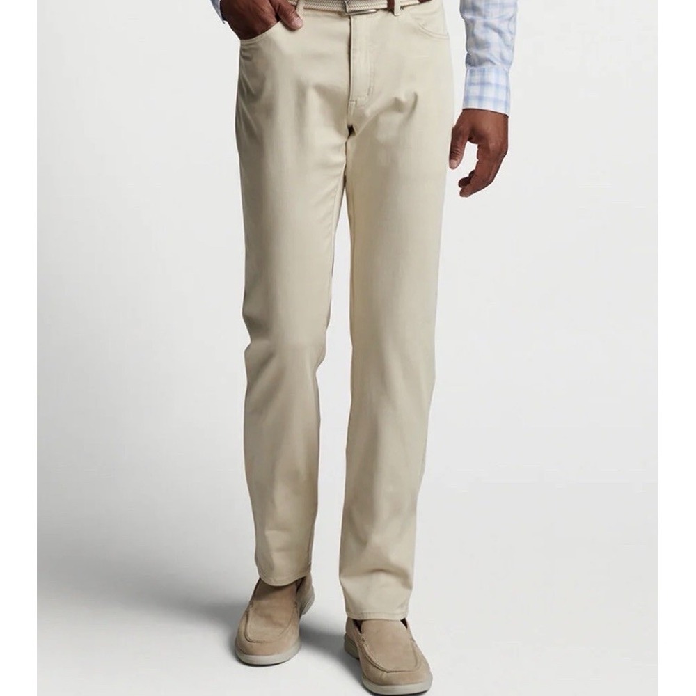 Peter Millar Crown Ultimate Sateen Pants 36 Gray Khaki